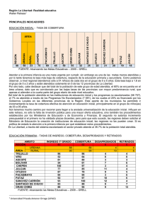 Regi&oacute;n La Libertad: Realidad educativa