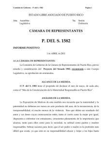 P. DEL S. 1582 CÁMARA DE REPRESENTANTES ESTADO