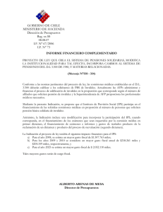GOBIERNO DE CHILE MINISTERIO DE HACIENDA Dirección de