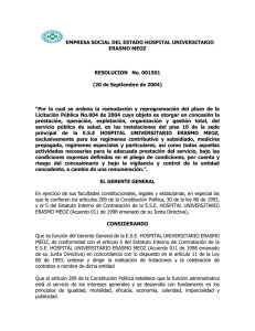 RESOLUCION No. 001501 - Hospital Universitario Erasmo Meoz