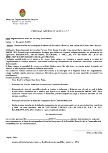 CIRCULAR INTERNA N&deg; 16/13 D.D.E.P Renovar una Asociaci&oacute;n