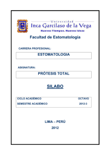 Prótesis Total - Universidad Inca Garcilaso de la Vega
