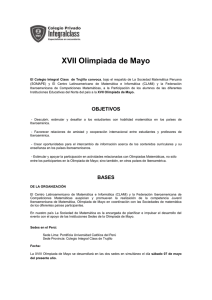 XVII Olimpiada de Mayo El Colegio Integral Class de Trujillo