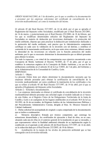 Orden MAM/1642/2003 - Junta de Castilla y León