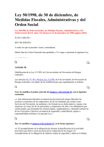 Ley 50/1998, de 30 de diciembre, de Medidas Fiscales