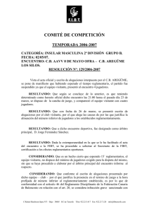 COMITÉ DE COMPETICIÓN  TEMPORADA 2006-2007