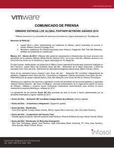 COMUNICADO DE PRENSA VMware entrega los global partner