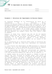 Documento 1: Estructura del Departamento de Recursos Humanos