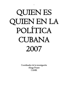 Quién es Quién en la política Cubana