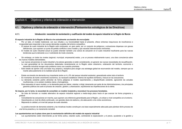 4 1 Objetivos Y Criterios De Ordenaci n E Intervenci n