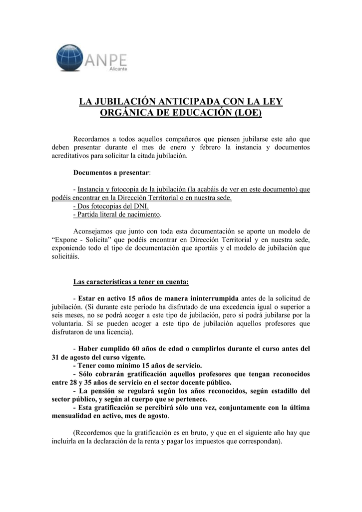 Documentaci n E INSTANCIAS A Presentar Para La
