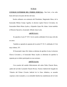 Nº 53-11 CONSEJO  SUPERIOR  DEL  PODER  JUDICIAL.-