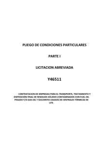 Y46511 PLIEGO DE CONDICIONES PARTICULARES  PARTE I