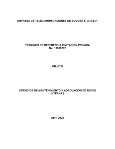 EMPRESA DE TELECOMUNICACIONES DE BOGOTÁ S. A. E.S.P. No. 10088292