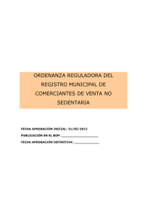 ordenanza reguladora del registro municipal de comerciantes de