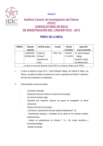 Perfil_BECA FICIC_2013 - Instituto Canario de Investigación del