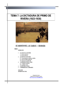 La dictadura de Primo de Rivera (1923