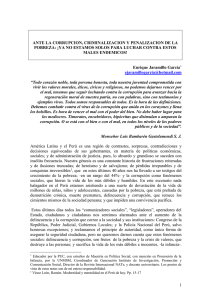 ¿asistimos a una criminalizacion y penalizacion de la pobreza