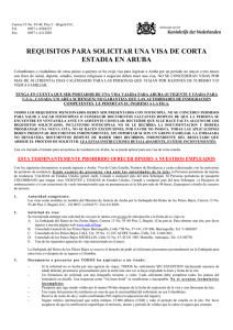 instrucciones para solicitud de visa de corta estadia en las antillas