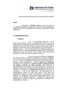 CONSUMIDORES EN EL 2009 - Defensoría del Pueblo de la