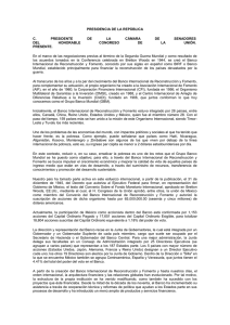 PRESIDENCIA DE LA REPÚBLICA C. PRESIDENTE DE LA