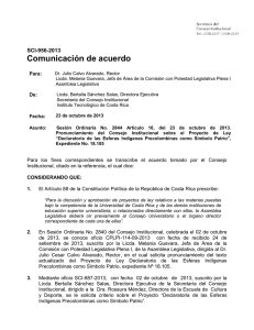 Comunicación de acuerdo SCI-956-2013  Para: