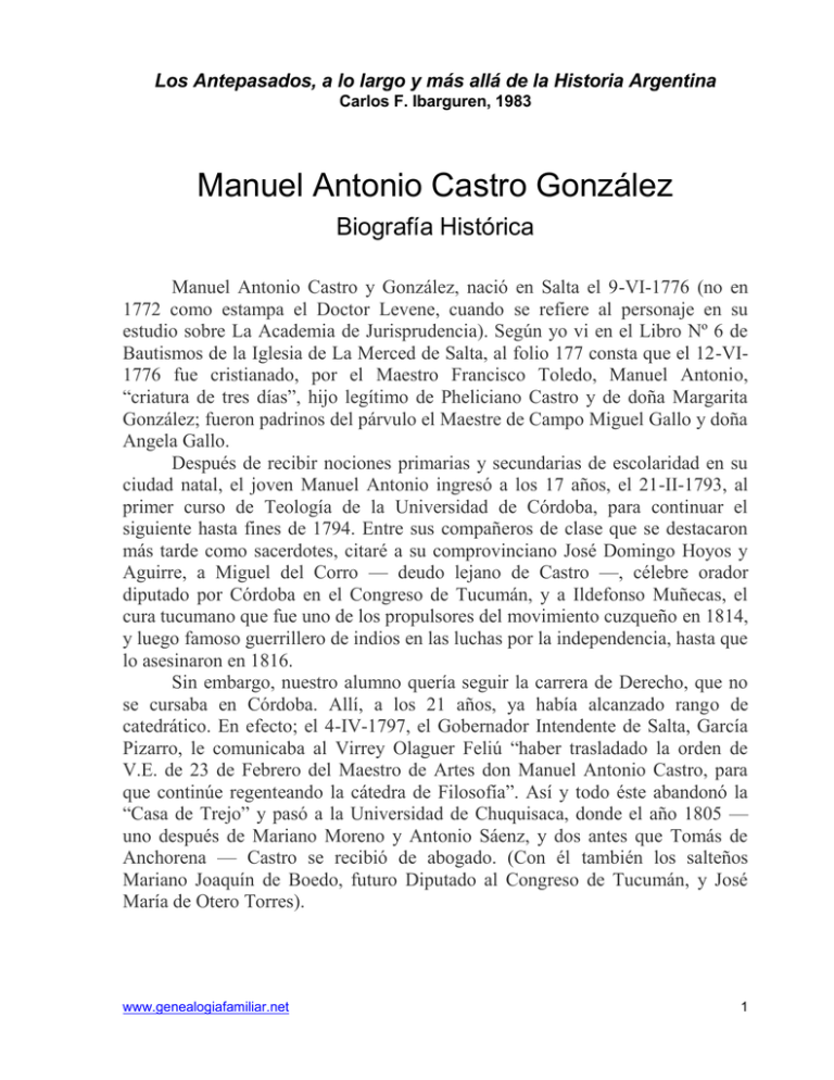 Manuel Antonio Castro González