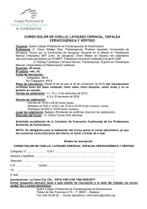 Boletín Curso Latigazo Cervical