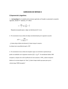 EJERCICIOS DE REPASO 2 I) Exponencial y logaritmo. 1