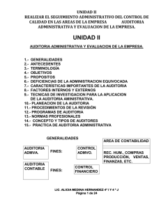 UNIDAD II AUDITORIA ADMINISTRATIVA