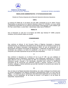 RESOLUCION ADMINISTRATIVA - Nº DTA/EAAG/000/VII-2005