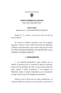 CORTE SUPREMA DE JUSTICIA AC311-2014 SALA DE CASACIÓN CIVIL