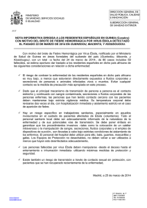 DIRECCIÓN GENERAL DE SALUD PÚBLICA, CALIDAD MINISTERIO