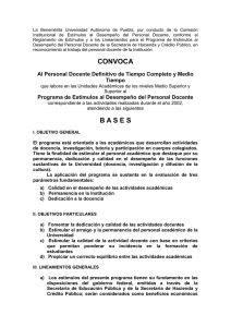 La Benemérita Universidad Autónoma de Puebla, por conducto de