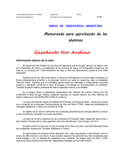 Gasoducto Nor-Andino - Facultad de Ingeniería