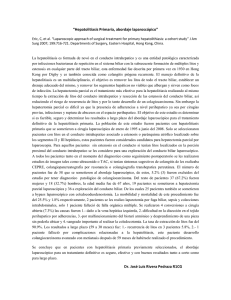 “Hepatolitiasis Primaria, abordaje laparoscópico” Eric, C, et al