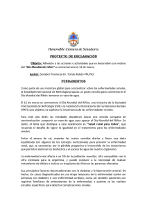 Proyecto de Declaración presentado por el Senador Tomás Rubén