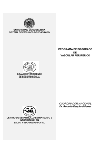 PROGRAMA DE POSGRADO DE VASCULAR PERIFERICO COORDINADOR NACIONAL