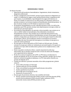 HEMODINAMIA Y SHOCK  - Urgenciologia Dr Hassan Escobar