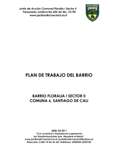Plan de Trabajo del Barrio Floralia 1 Sector 2 Comuna 6