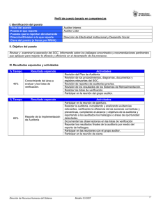Perfil de Auditor Interno - Campus Puebla