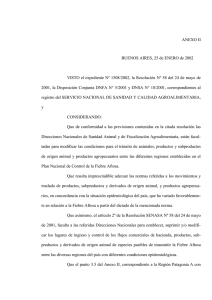 ANEXO II BUENOS AIRES, 25 de ENERO de 2002