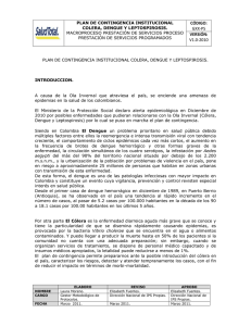 plan de contingencia institucional colera, dengue y