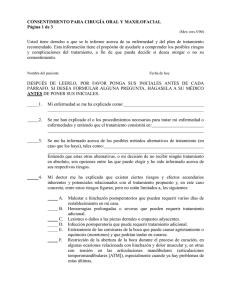 Oral Surgery Consent Form (Mexican Spanish)