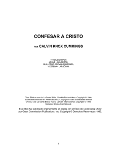 CONFESAR A CRISTO - Iglesia Reformada