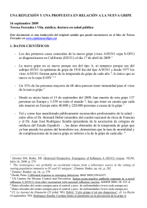 Una reflexión y una propuesta en relación a la nueva gripe