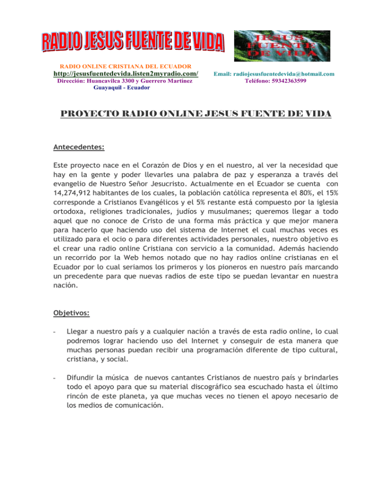 RADIO ONLINE CRISTIANA DEL ECUADOR