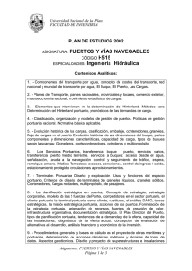 Puertos y Vías Navegables - Facultad de Ingeniería