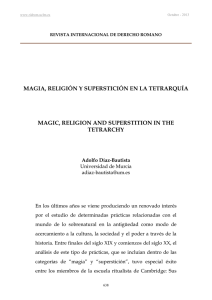 Magia, religión y superstición en la tetrarquía