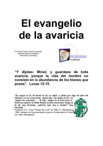 EVANGELIO DE LA AVARAICIA